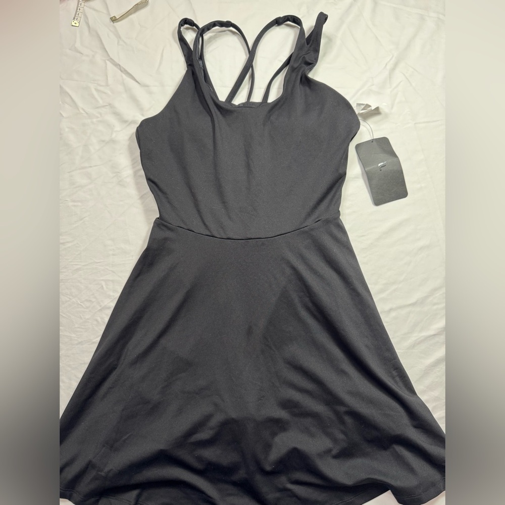 Fabletics Black Boost Performance Strappy Dress N… - image 1
